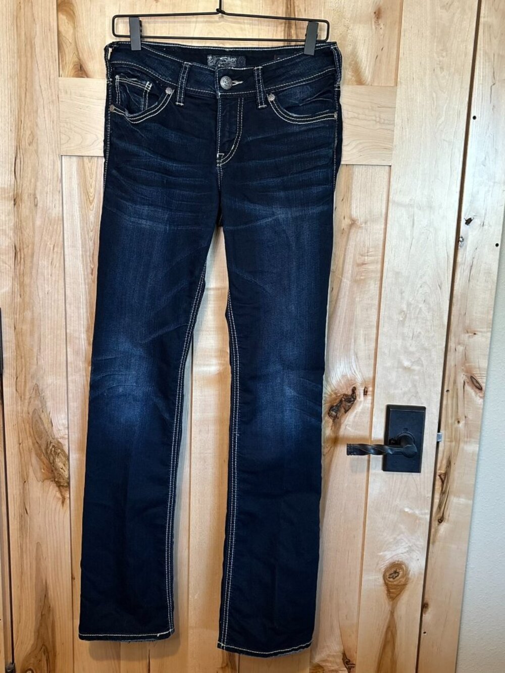 Silver Jeans Company Suki Mid Slim Boot Jeans W28 L33 Stretch Comfort Dark